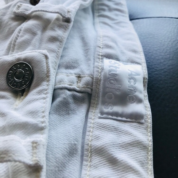 Acne Studios Women’s Row White Vintage Jean - Picture 5 of 6
